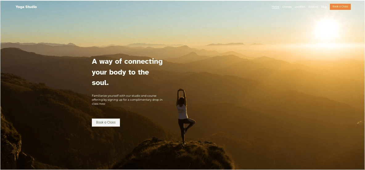 null Website template for yoga instructor